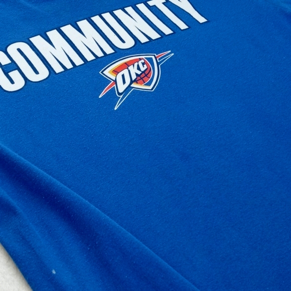 ๐ฟ OKC Thunder Basketball Community Royal Blue Short Sleeve T-Shirt XL - Picture 6 of 9